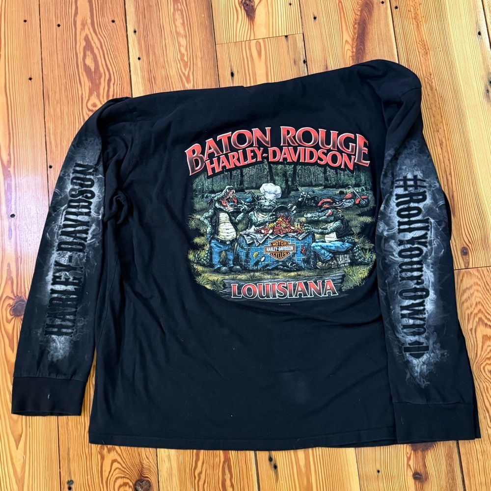 Harley-Davidson Baton Rouge Black Long Sleeve Shirt #RollYourOwn